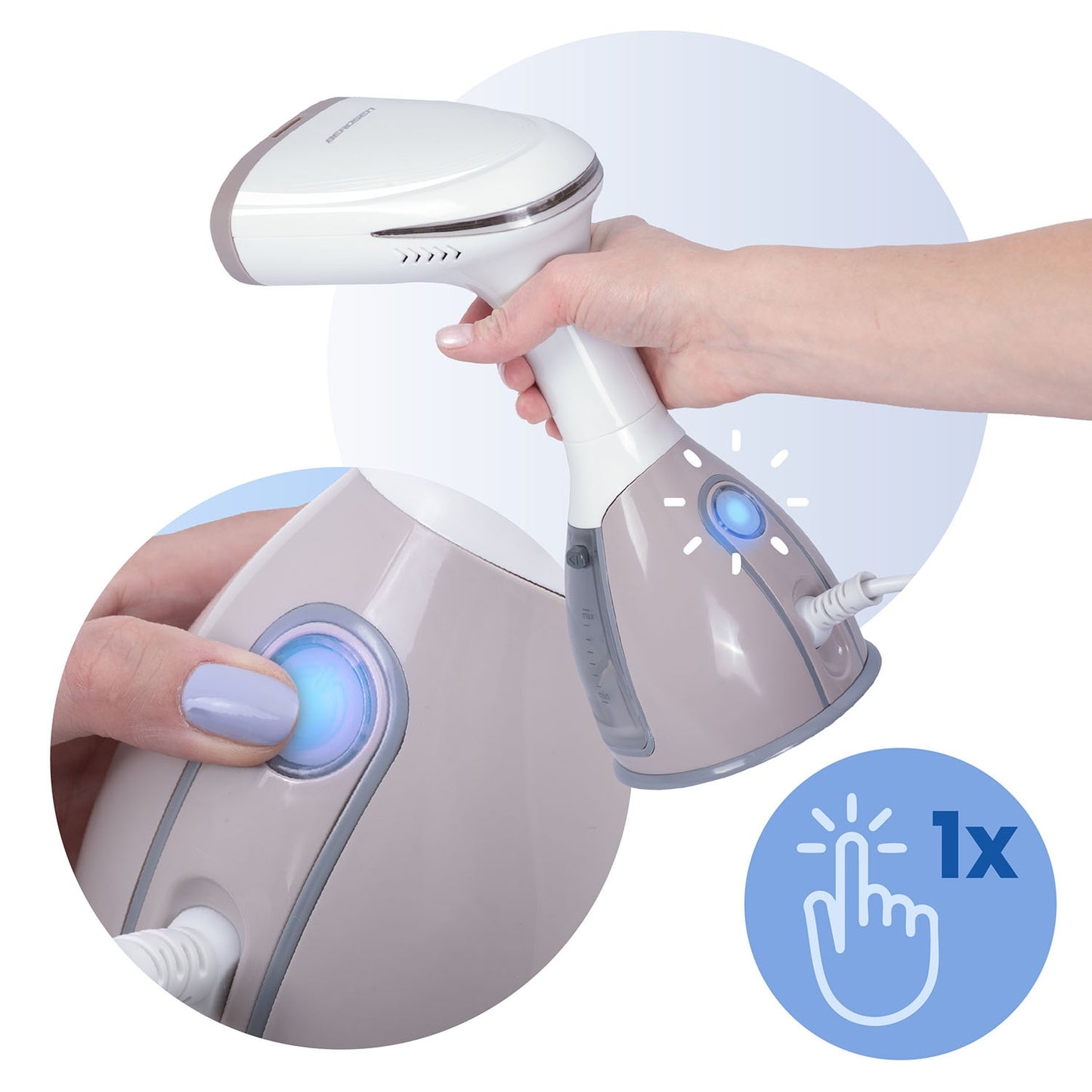 Garment Steamer 1500W – Handheld Fabric Wrinkle Remover