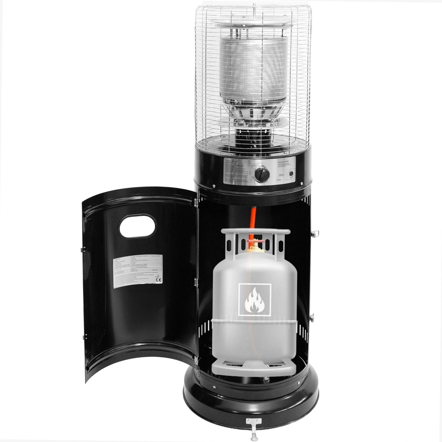 Gas Patio Heater 11kW with Glass, Regulator & Cover