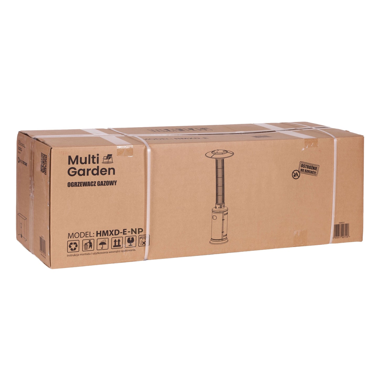Gas Patio Heater with Regulator, Hose & Cover, 9 kW