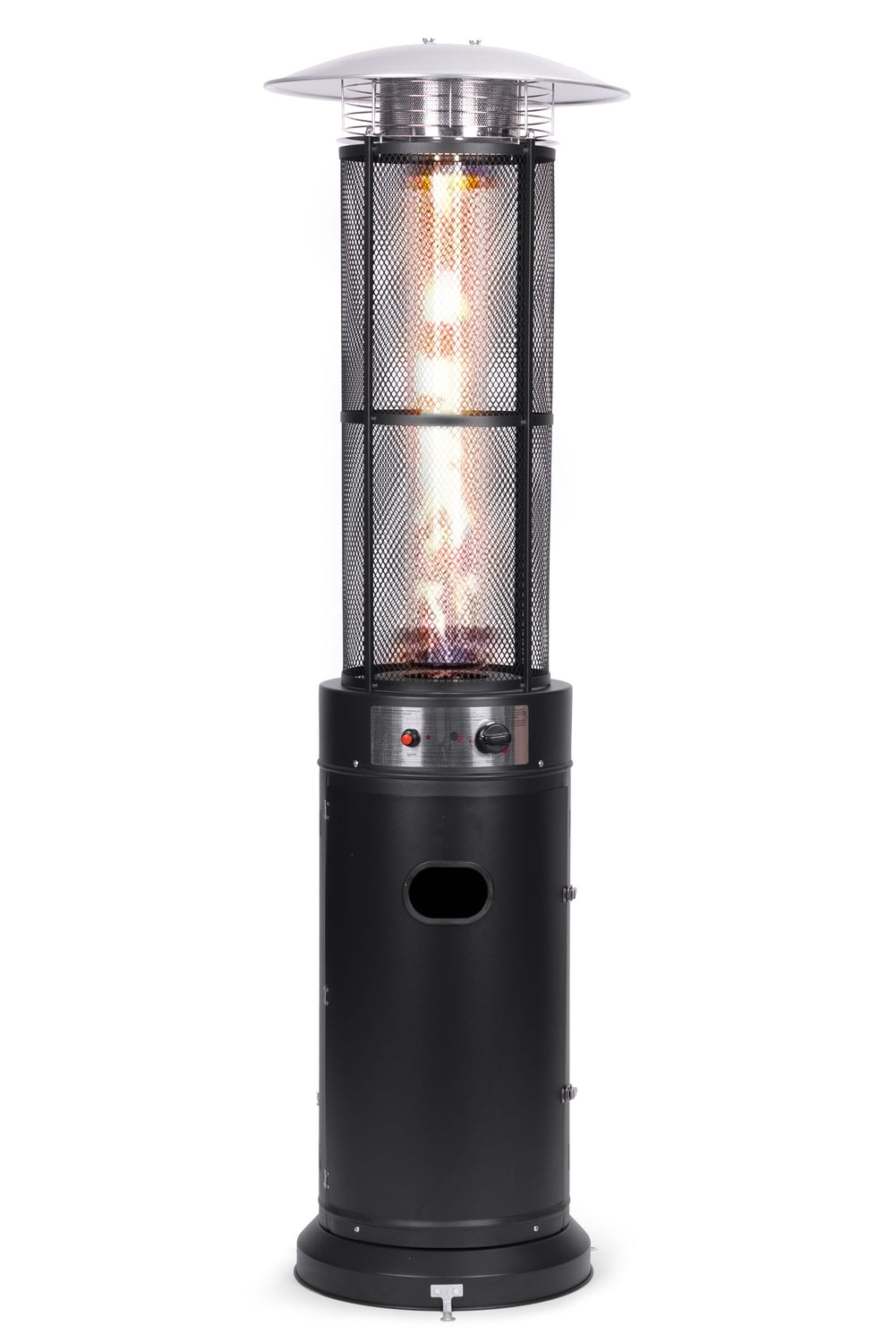Gas patio heater, 13 kW, for terrace, garden, and patio, regulator, hose, cover, MultiGarden