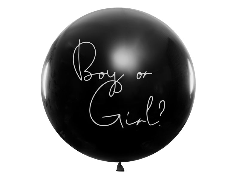 Gender Reveal Balloon Boy or Girl blue confetti 100cm