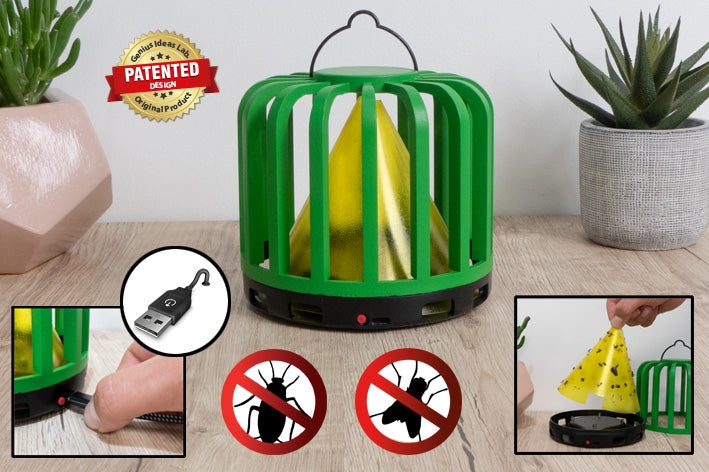 Genius Ideas GI-054561: FLYTRAP Lighted Insect Trap 'Cactus'