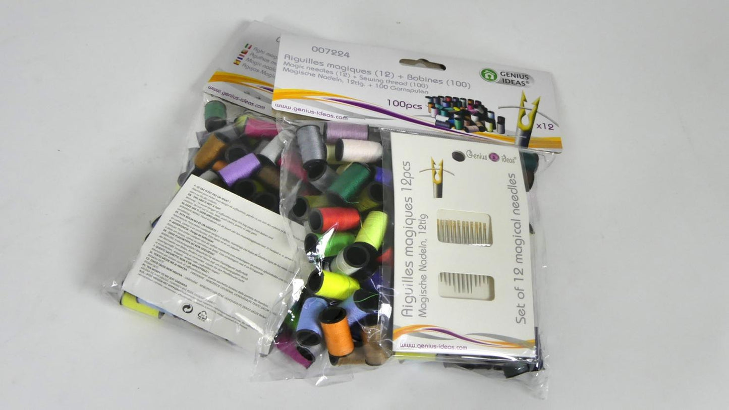 Genius Ideas Magic Needles With 12pcs & 100 Spools Of Yarn