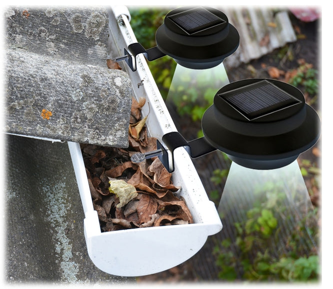 Genius Ideas Rain Gutter Solar Light- Set of 3