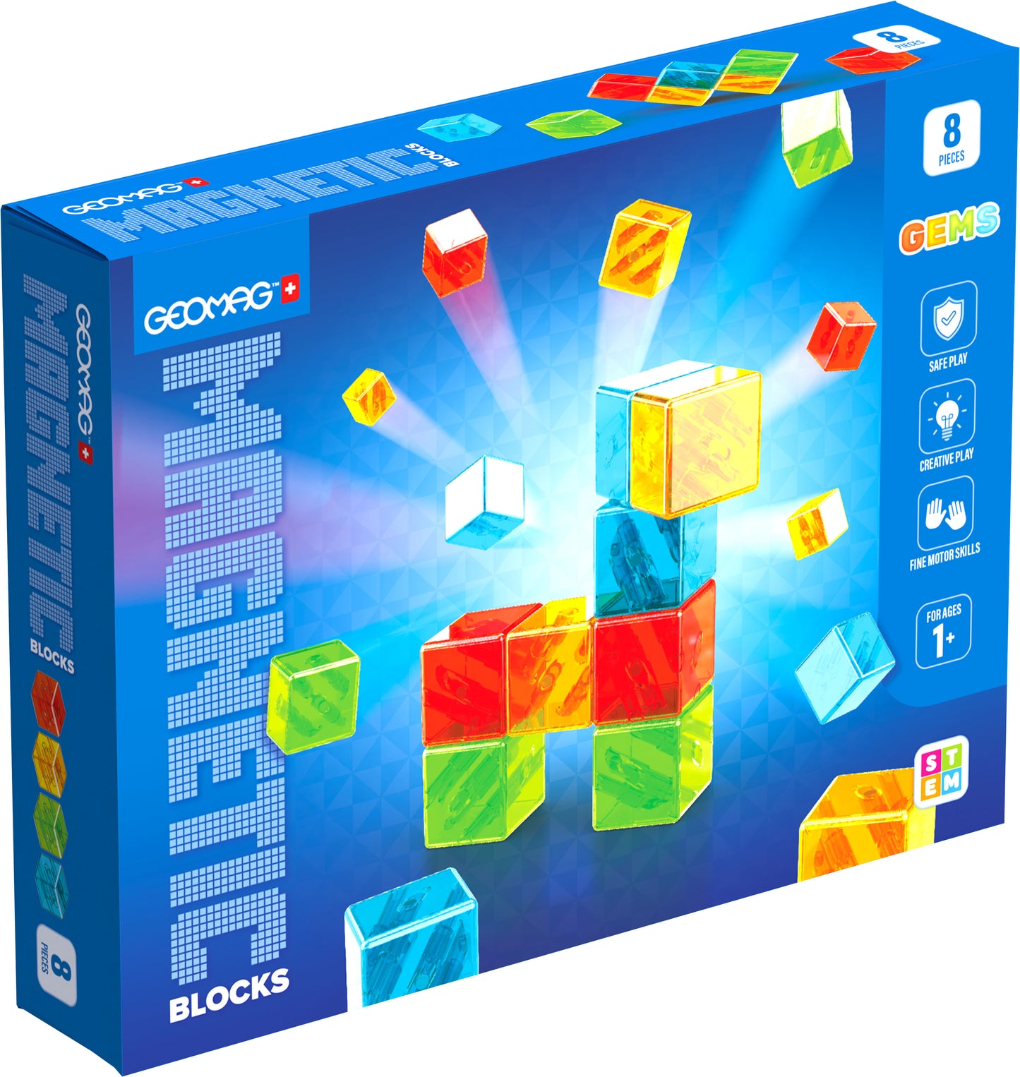 Geomag Gems Magnetic Blocks 8Pcs