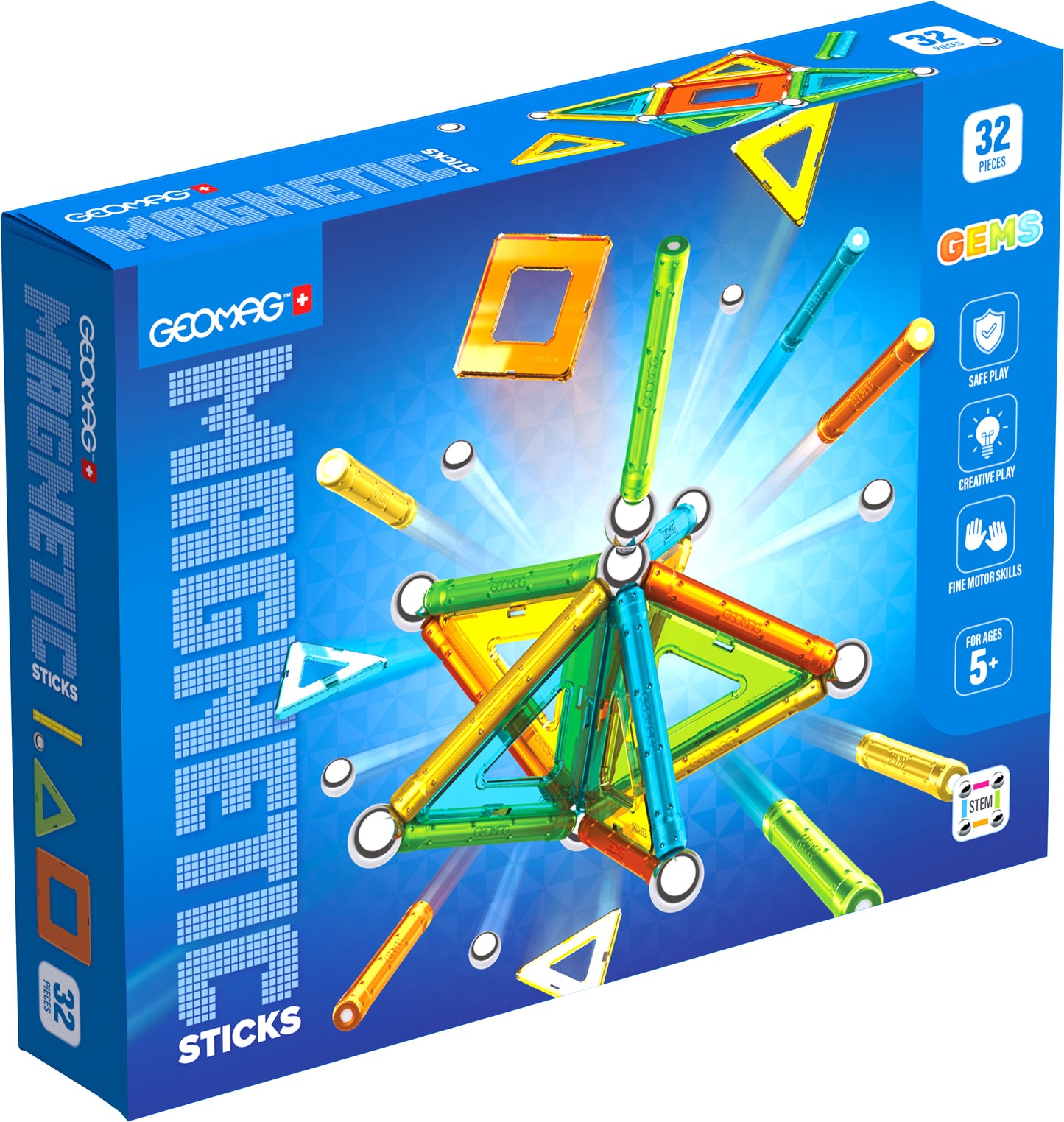 Geomag Gems Magnetic Sticks 32Pcs