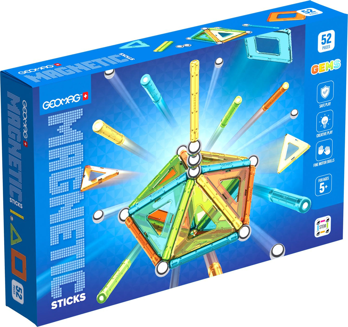 Geomag Gems Magnetic Sticks 52 Pcs