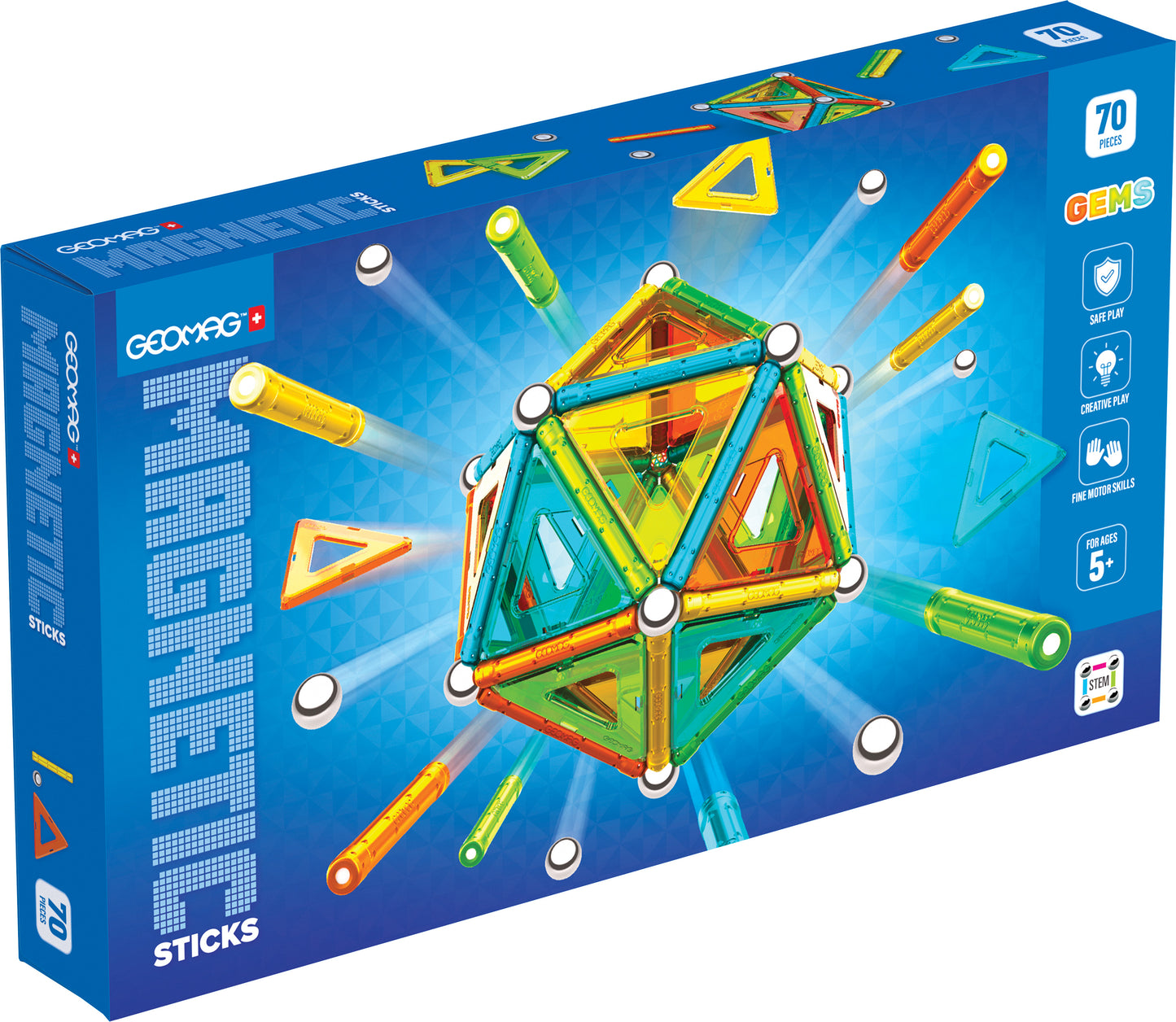 Geomag Gems Magnetic Sticks 70Pcs
