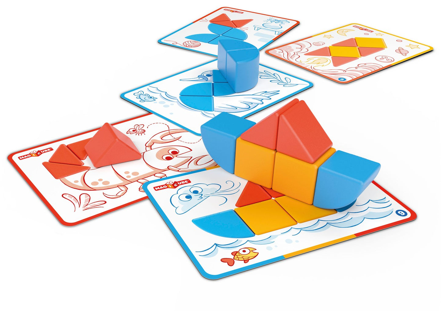 Geomag Magicube Building Blocks And Cards 16 Pcs