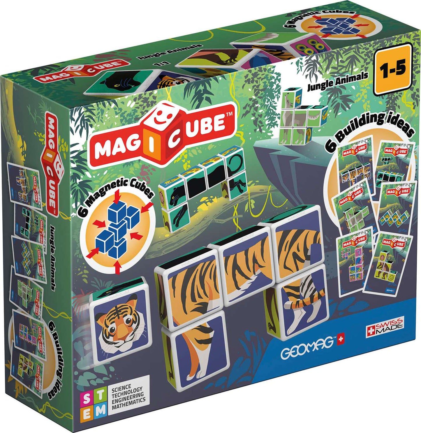Geomag Magicube Jungle Animals 9 Osaa
