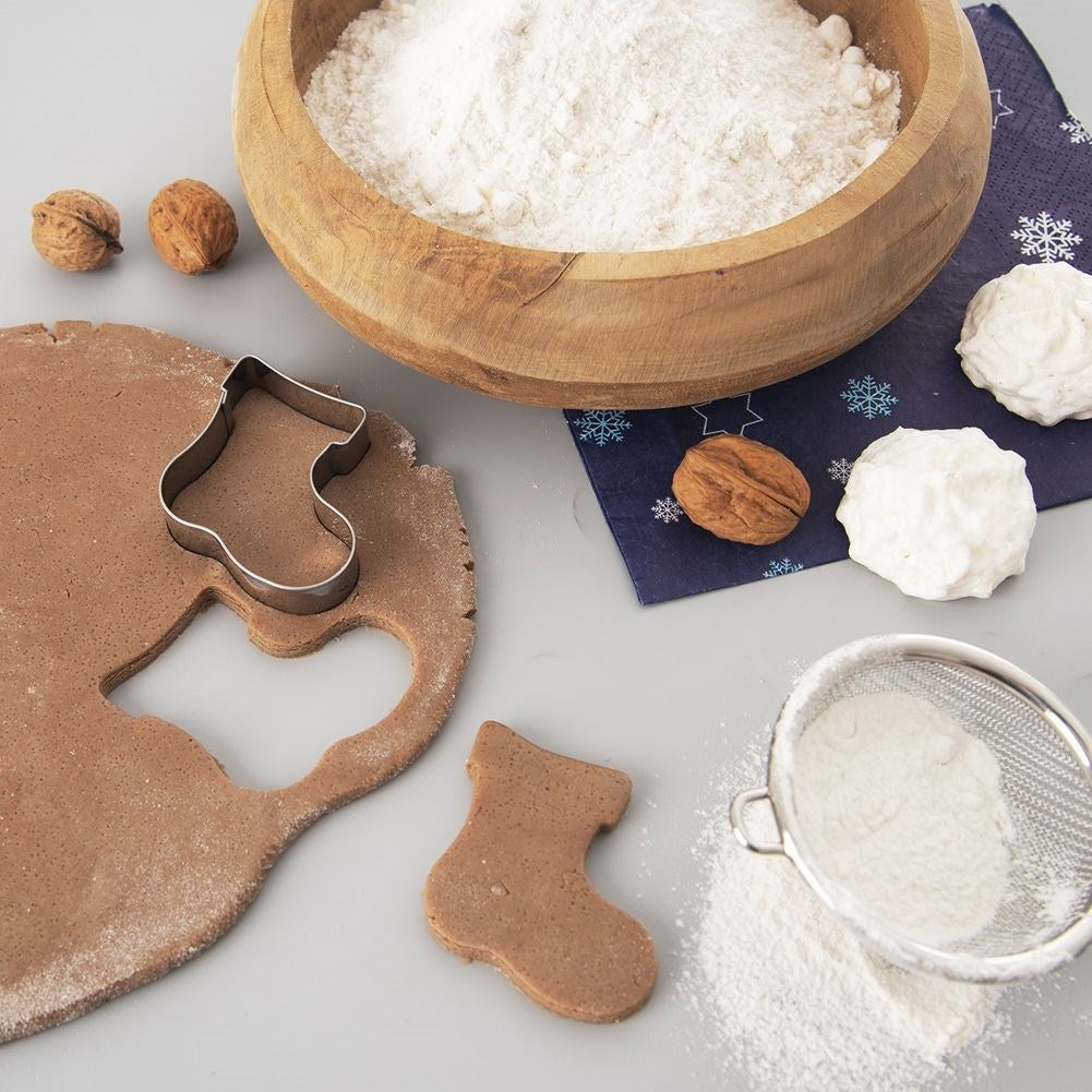 Gingerbread Christmas stocking tin stainless steel dishwasher safe