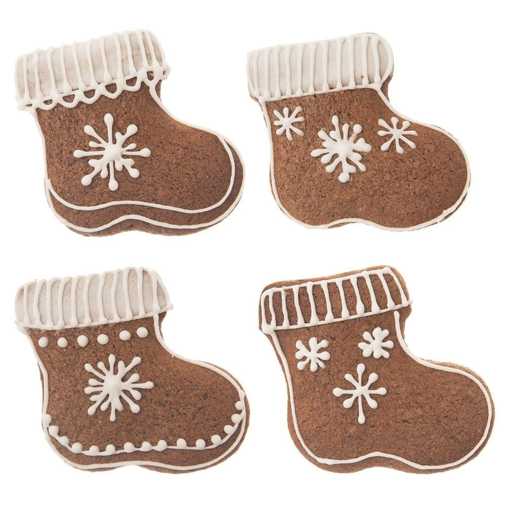 Gingerbread Christmas stocking tin stainless steel dishwasher safe