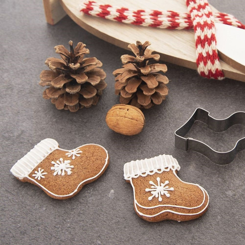 Gingerbread Christmas stocking tin stainless steel dishwasher safe