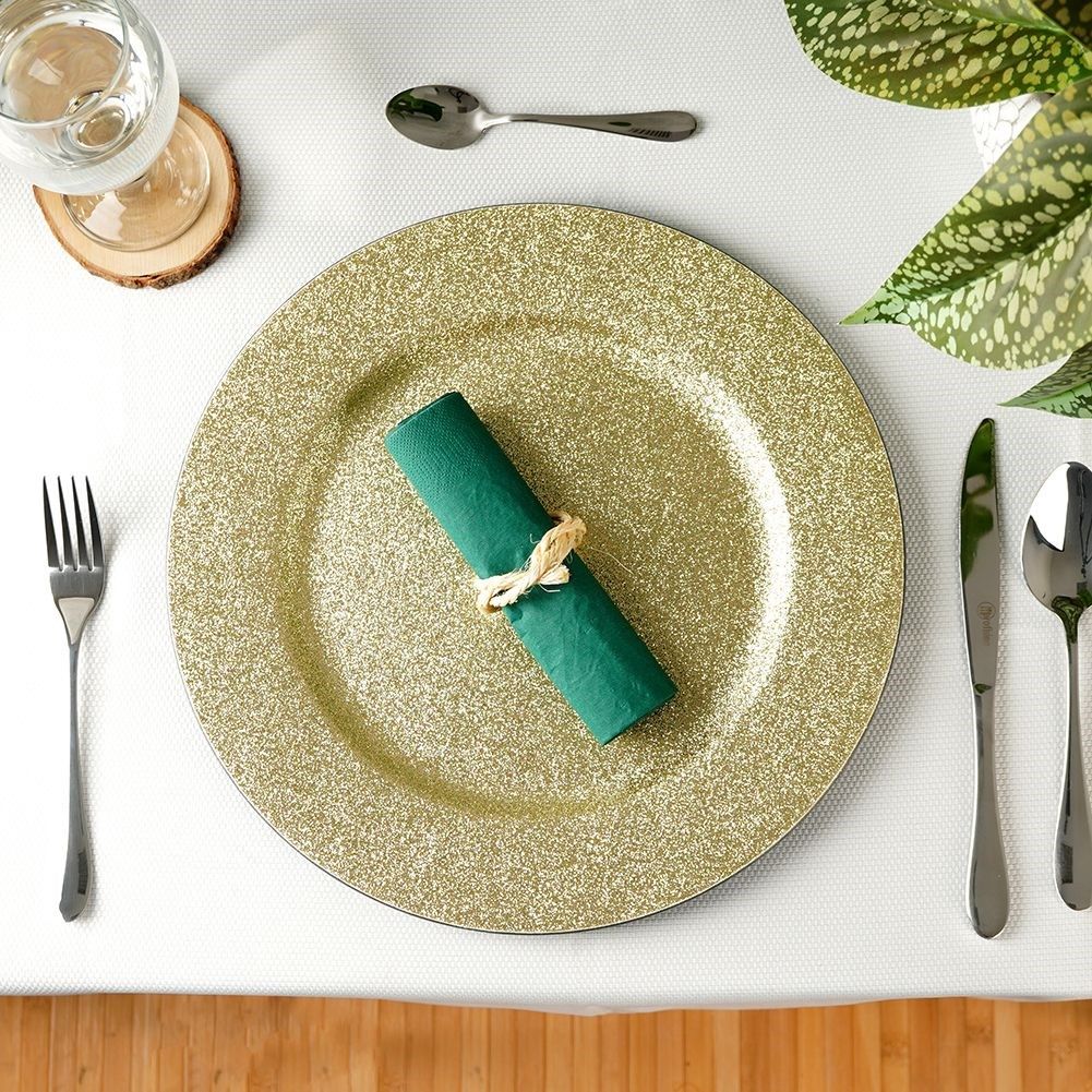 Glamorous Gold Placemat 33 cm - Luxurious table setting