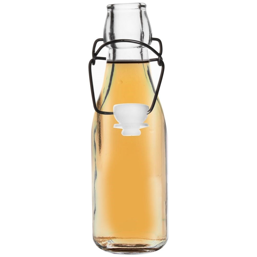 Glass Bottle with Cork & Clip for Oil, Wine & Liqueur