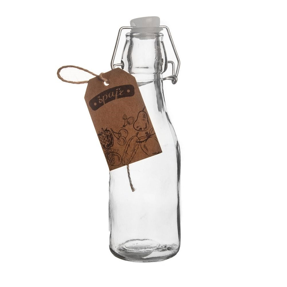 Glass Bottle with Cork & Clip for Oil, Wine & Liqueur
