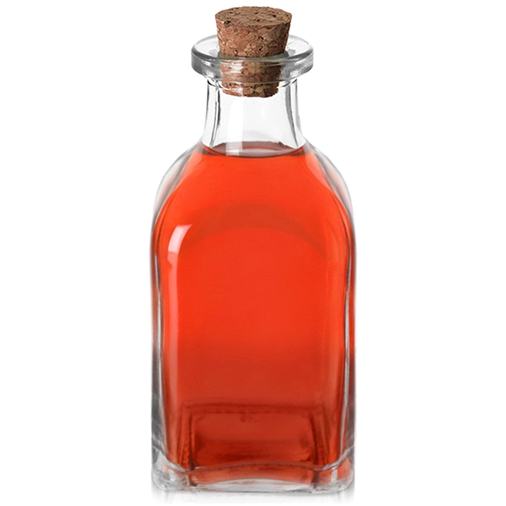 Glass Bottle with Cork Stopper, 110 ml Capacity