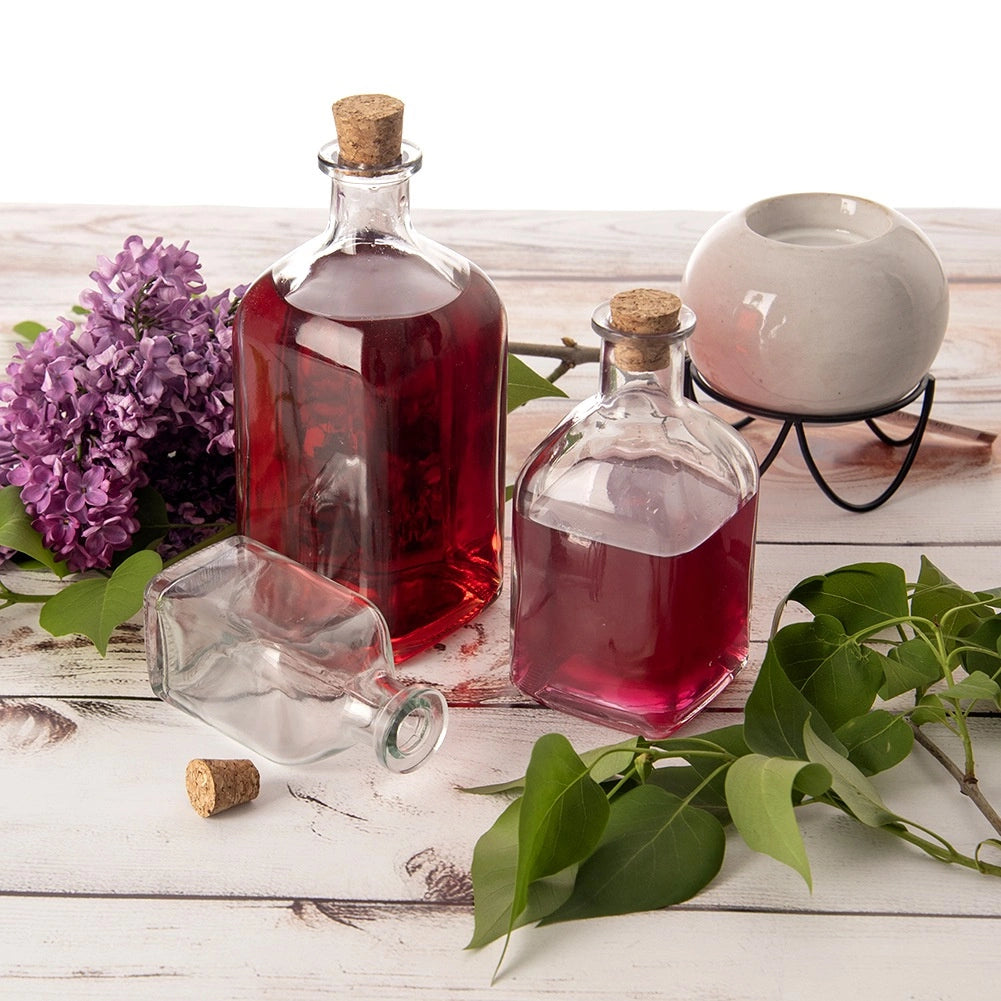 Glass Bottle with Cork Stopper, 270 ml Capacity