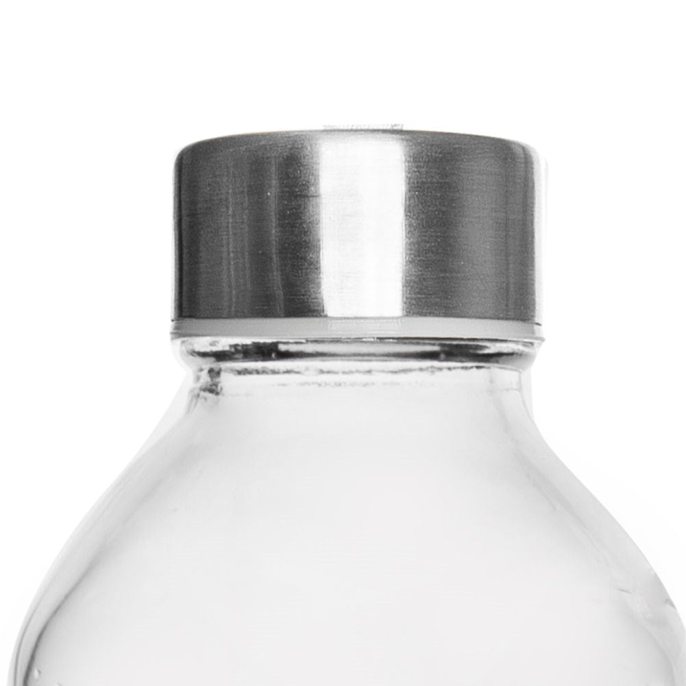 Glass Bottle with Metal Lid - Leakproof for Beverages