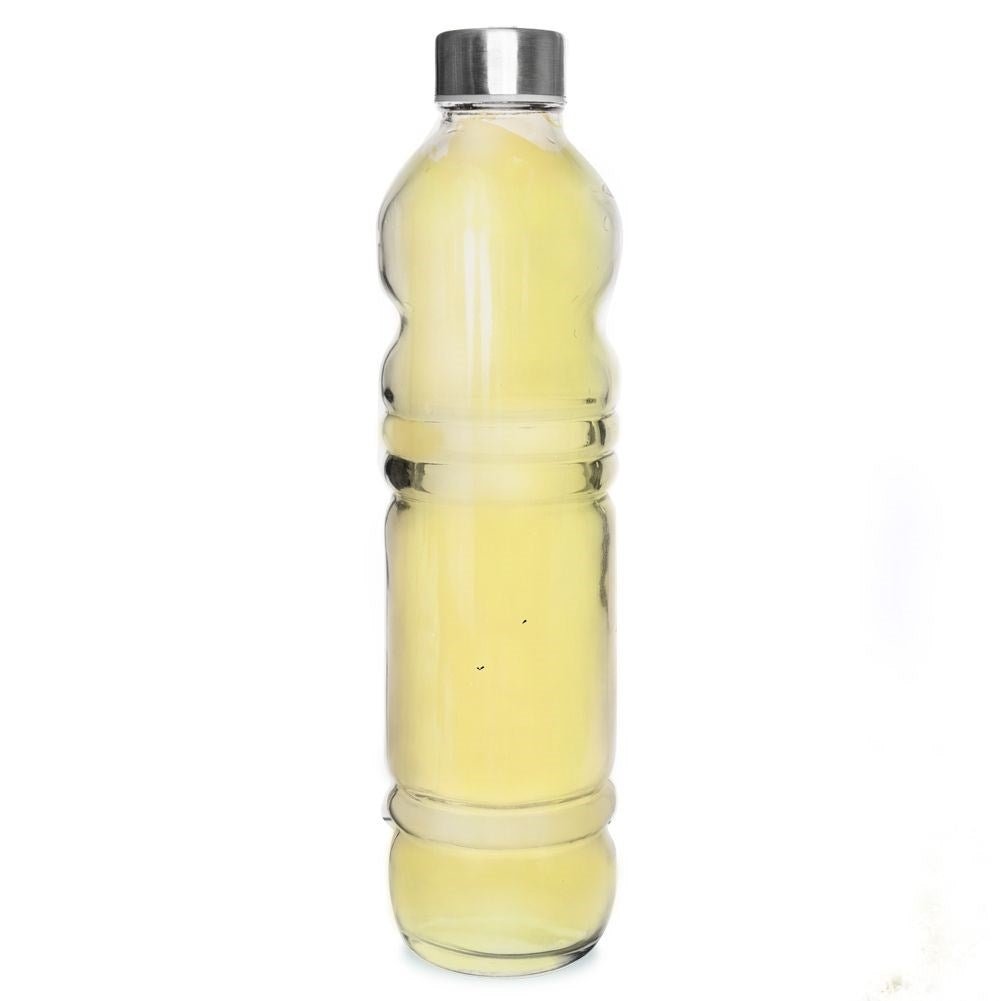 Glass Bottle with Metal Lid - Leakproof for Beverages