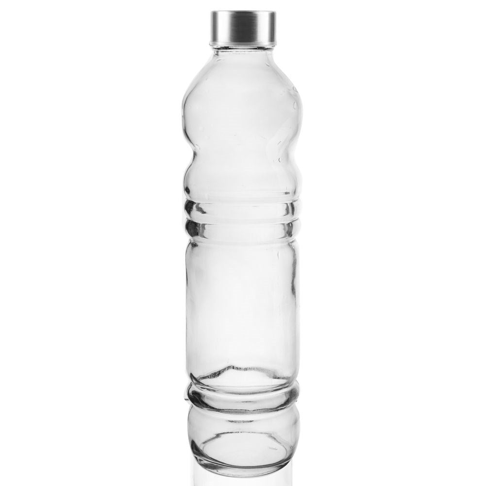Glass Bottle with Metal Lid - Leakproof for Beverages