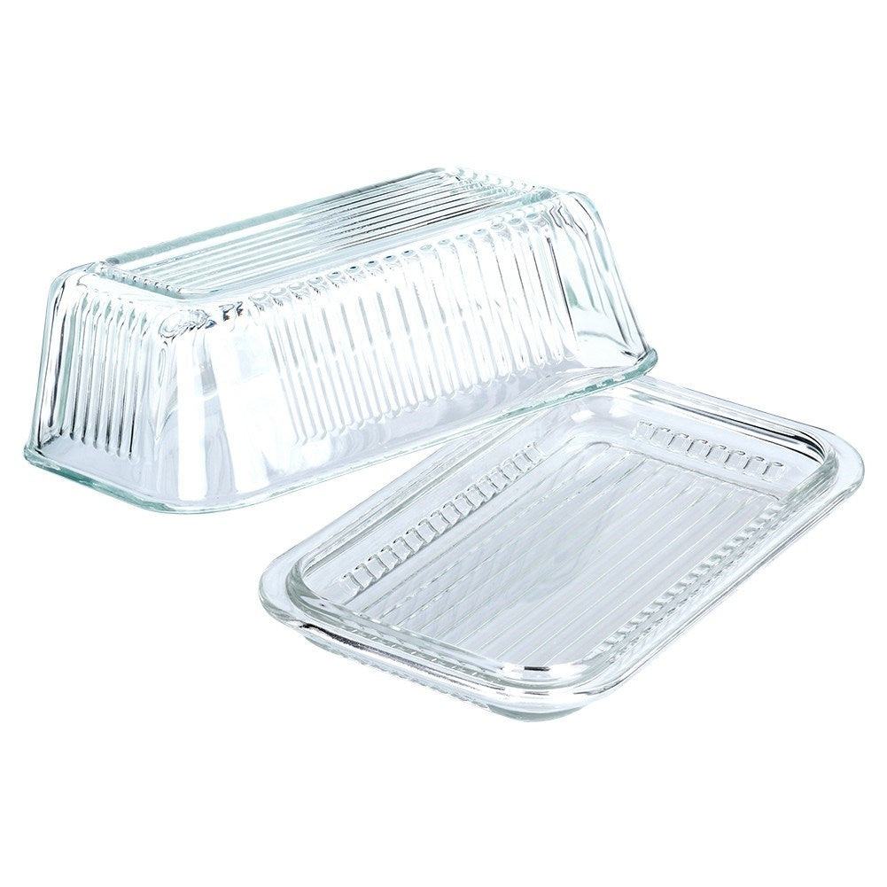 Glass Butter Box - Classic Shape for Storage and Serving