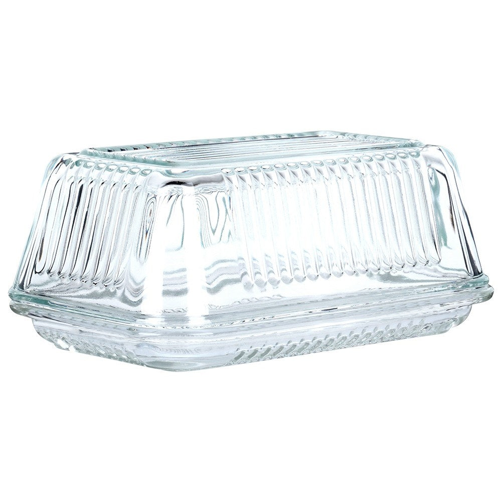 Glass Butter Box - Classic Shape for Storage and Serving