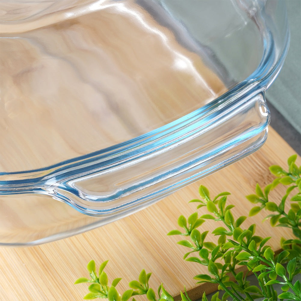 Glass Casserole Dish with Lid, 3.1L + 2.6L