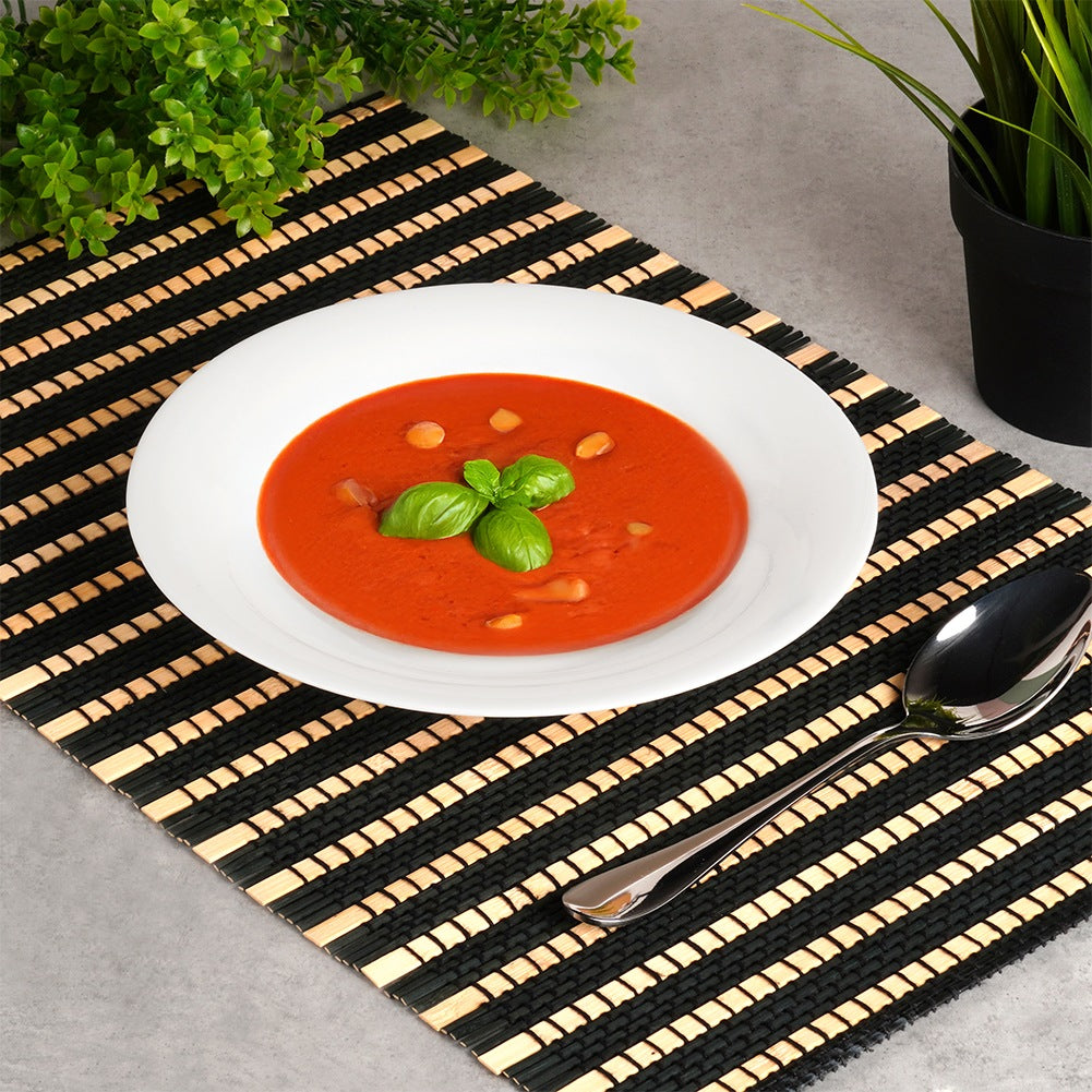 Glass Deep Dinner Plates, White, 21.5 cm, 400 ml, Set of 6