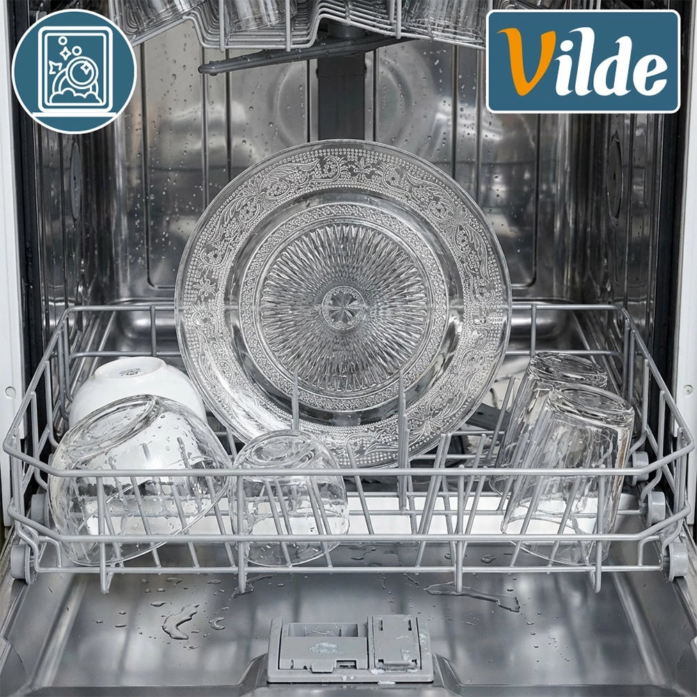 Glass Dessert Plate, 18 cm Diameter, Dishwasher Safe