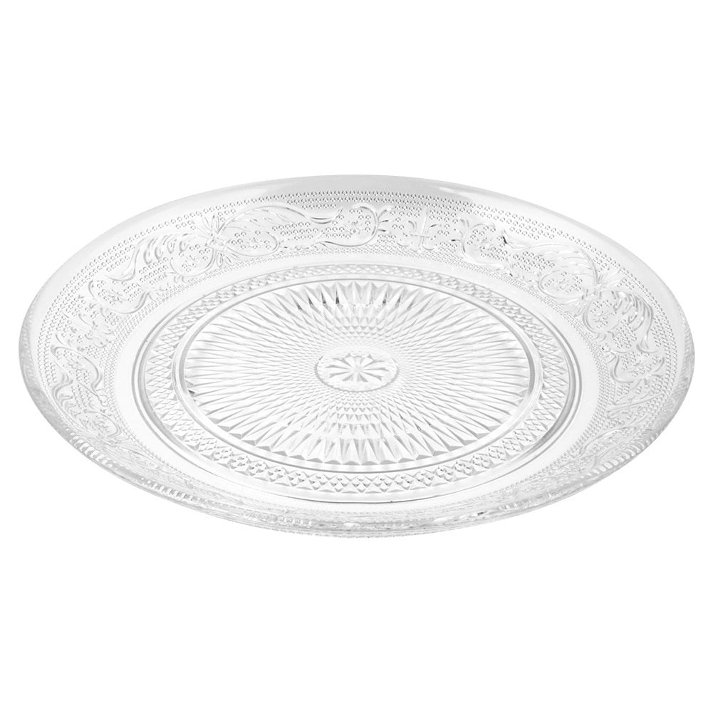 Glass Dessert Plate, 18 cm Diameter, Dishwasher Safe
