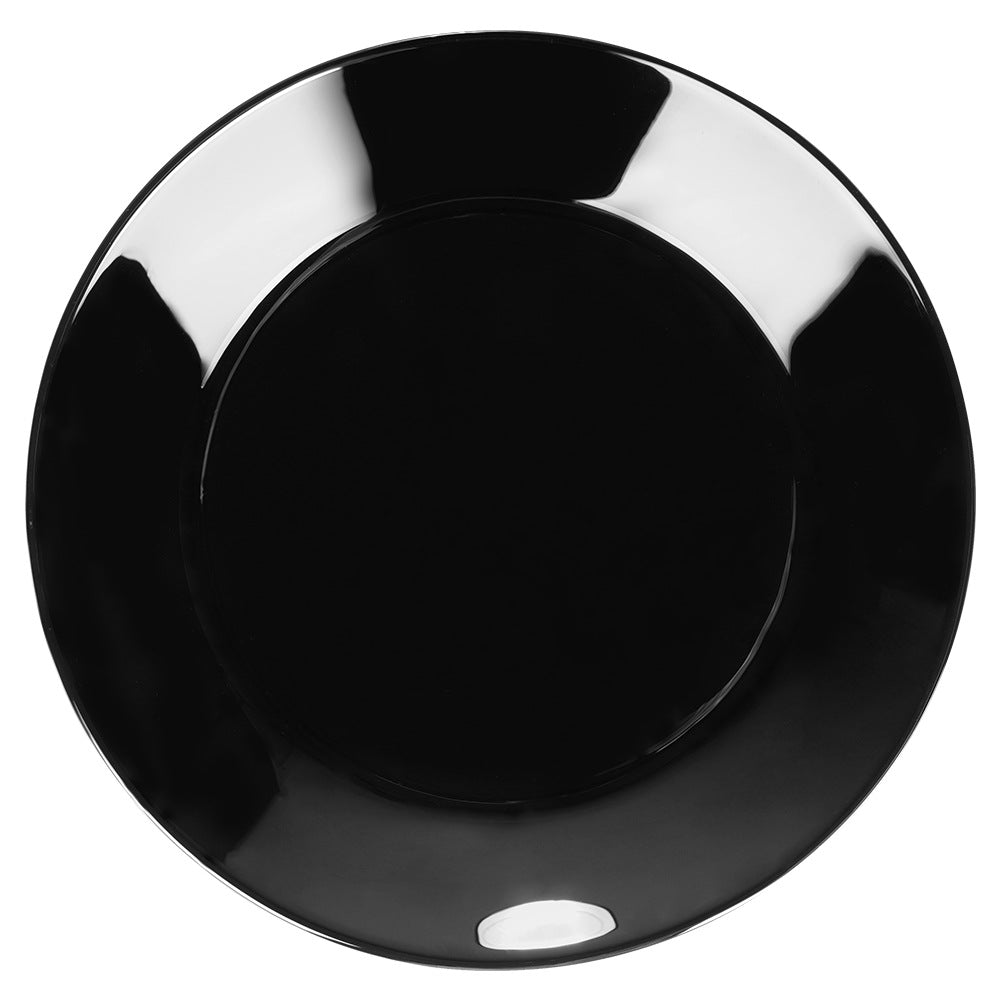Glass Dessert Plates, Black, 18 cm, Set of 6