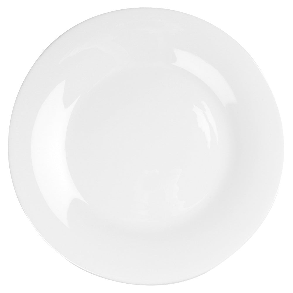Glass Dinner Plates, White, 25.5 cm, Set of 6