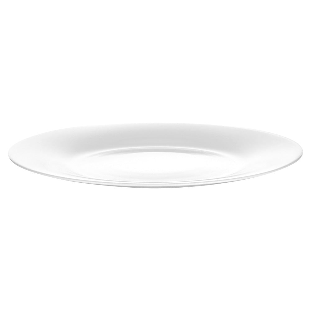 Glass Dinner Plates, White, 25.5 cm, Set of 6