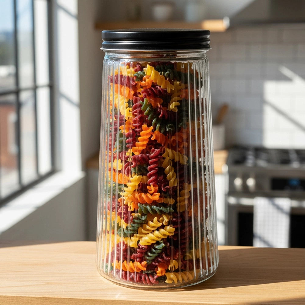 Glass Dry Food Storage Container, 1.4L, Airtight Lid