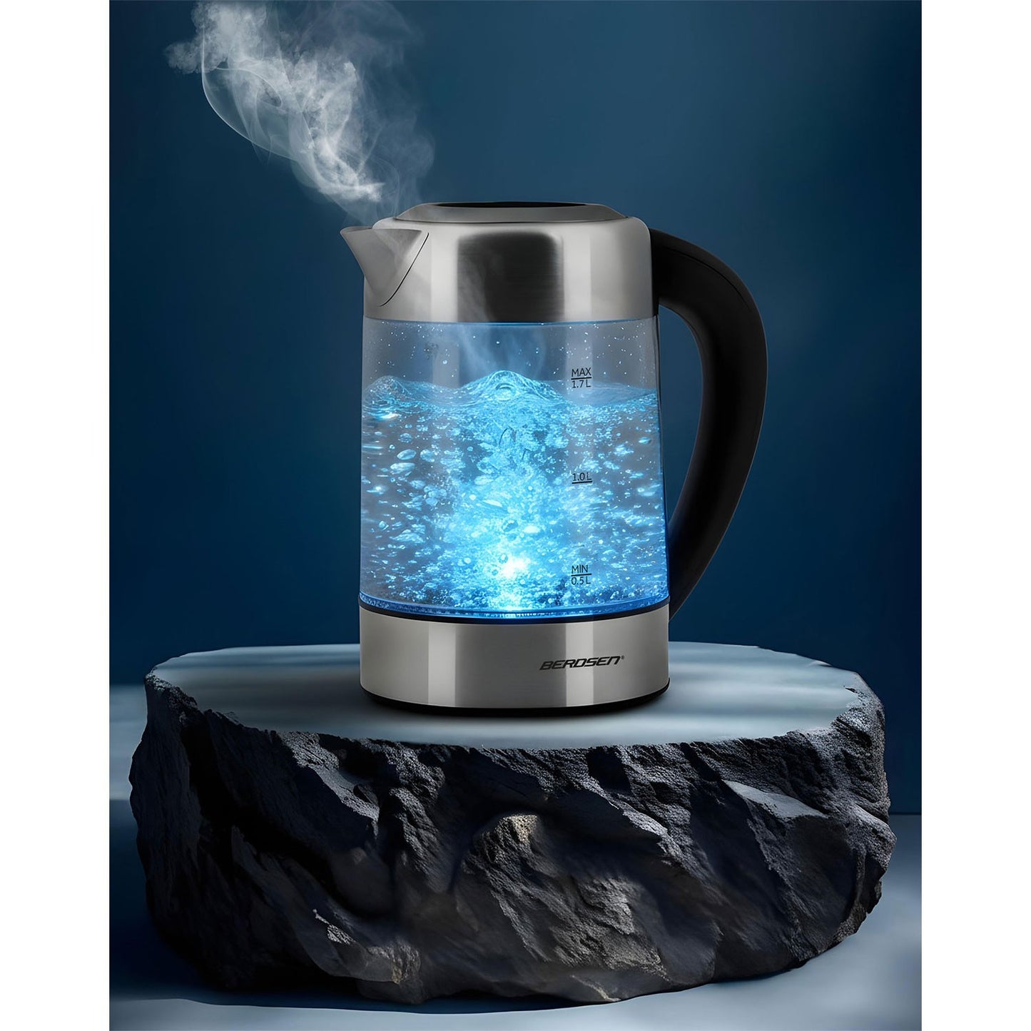 Glass Electric Kettle, Temp Control, 1.7L, 2200W