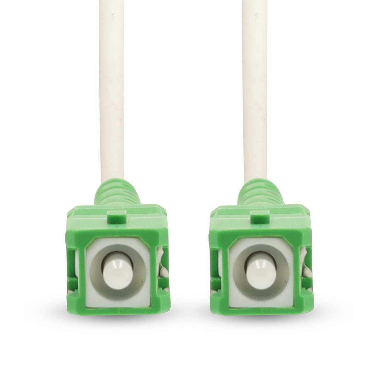 Glass Fiber Patch Cable | SMF (Single Mode Phase) | SC/APC | SC/APC | 100 Gbps | 6.00 m | White | Gift Box with Euro Lock