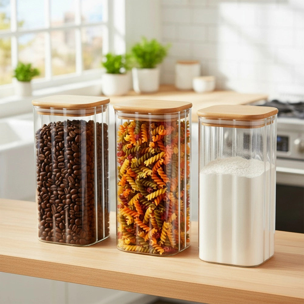 Glass Food Storage Container, Airtight, 1.6L