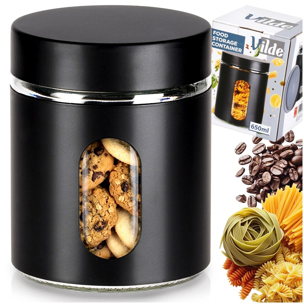 Glass Food Storage Container, Airtight, 650 ml