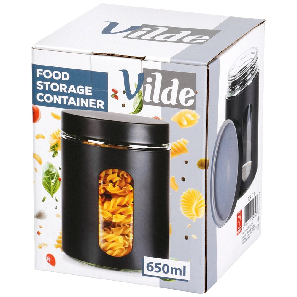 Glass Food Storage Container, Airtight, 650 ml