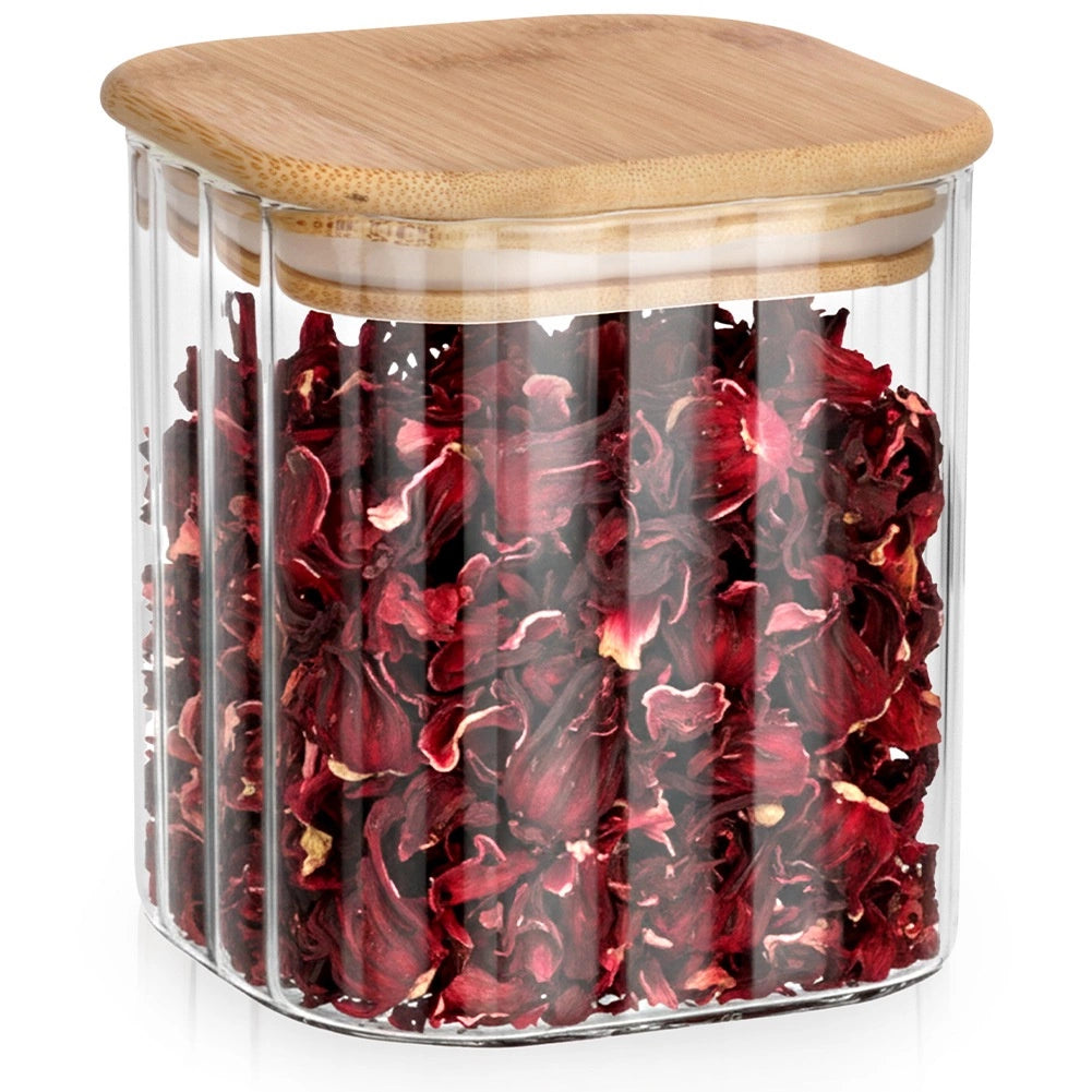 Glass Food Storage Container, Airtight with Bamboo Lid, 750 ml