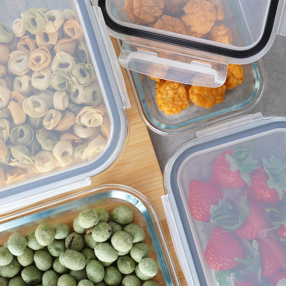 Glass Food Storage Containers with Lids, Set of 9