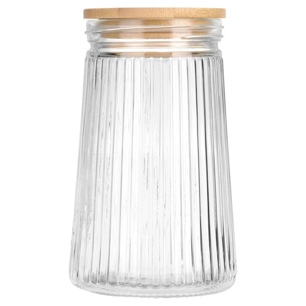 Glass Food Storage Container with Airtight Bamboo Lid, 1L