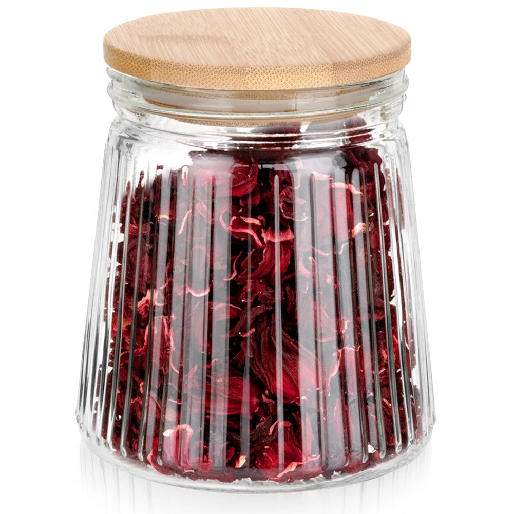 Glass Food Storage Container with Bamboo Lid, 700 ml