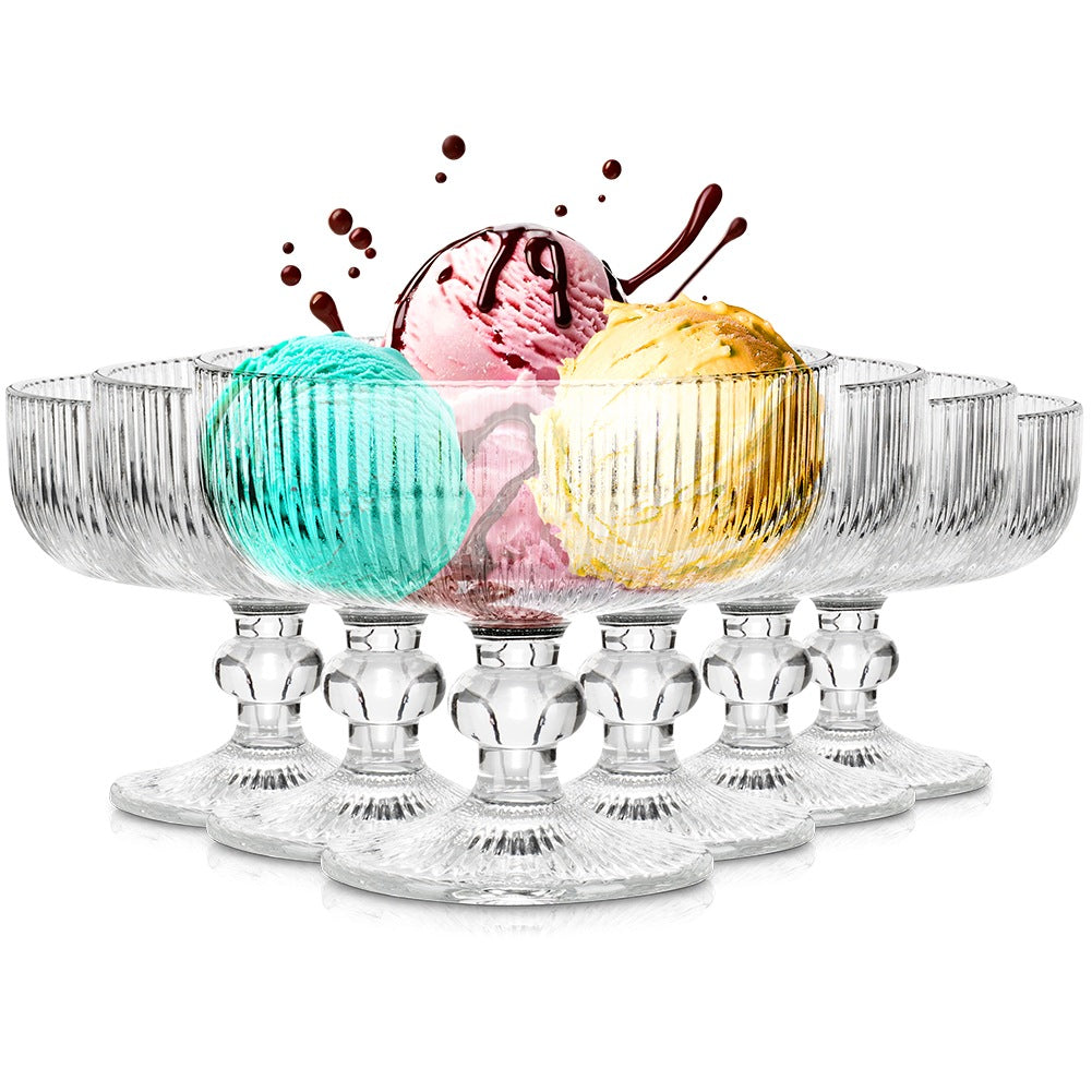 Glass Ice Cream Bowls, 270 ml, Set of 6