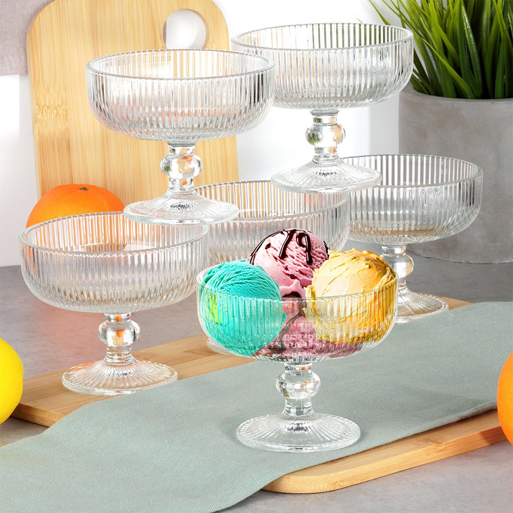 Glass Ice Cream Bowls, 270 ml, Set of 6