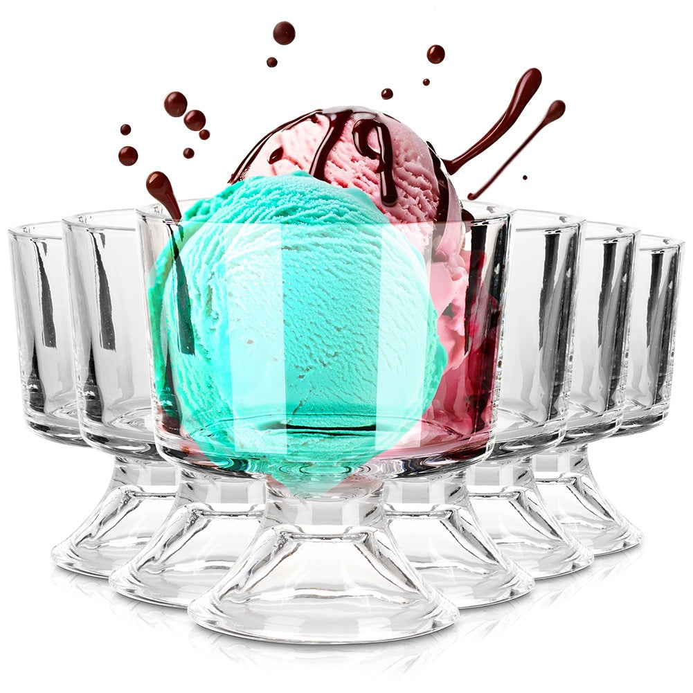 Glass Ice Cream Bowls, 290 ml, Set of 6