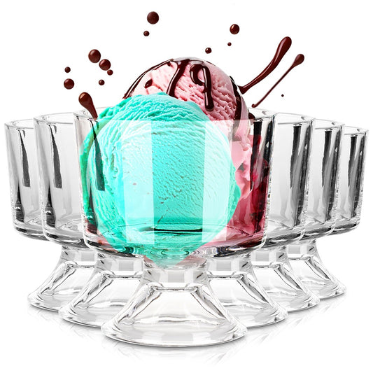 Glass Ice Cream Bowls, 290 ml, Set of 6
