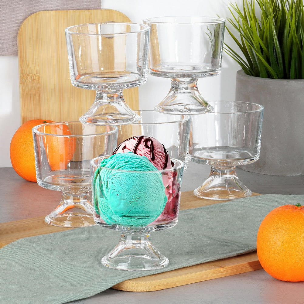 Glass Ice Cream Bowls, 290 ml, Set of 6