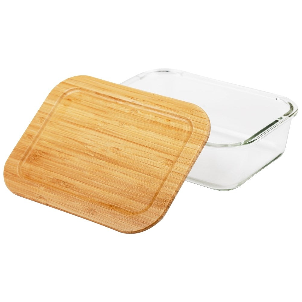 Glass Jar with Bamboo Lid - Tight Seal, Dishwasher Safe